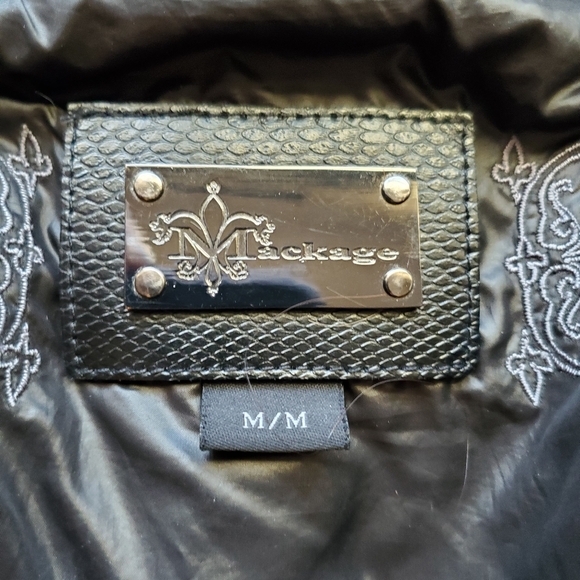 Mackage two part Black Lamb Skin Leather Jacket with Ribbed Collar - Picture 2 of 15